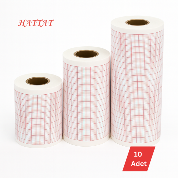 hattat 110x20 metre ekg kağıdı 10 adet yüksek hassasiyetli tıbbi termal rulo