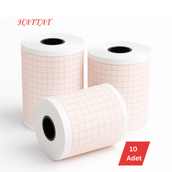 hattat 50x20 metre ekg kağıdı 10 adet yüksek hassasiyetli tıbbi termal rulo