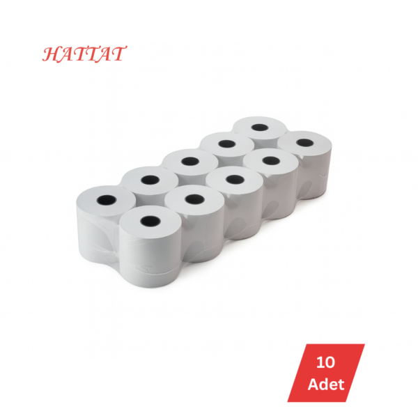 hattat 80x30 metre termal yazar kasa rulosu 10 adet pos ve fiş yazıcı uyumlu
