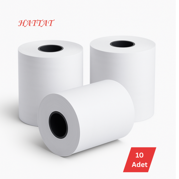 56x14 Termal Rulo - Hattat Premium-Net Baskı & Tozsuz Özel Kesim (10'lu Paket)