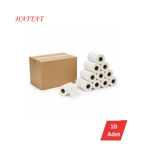 80x40 Termal Rulo (10'lu) - Tozsuz Yüzey, Cihaz Dostu Adisyon Kağıdı